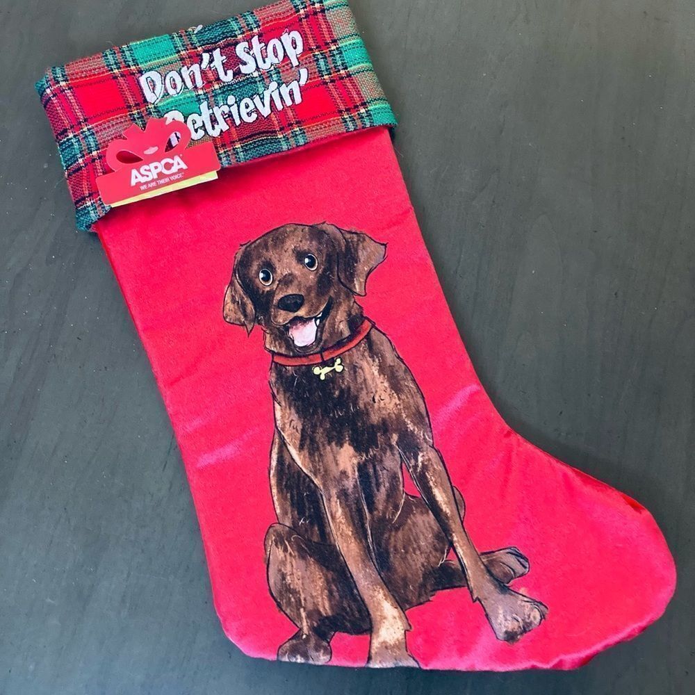 ASPCA Christmas Chocolate Lab Dog Holiday Stocking